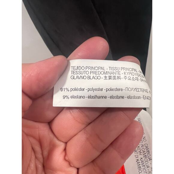 ZARA Minimalist Vegan Suede Black Short Sleeve T Shirt Style  Dress   Medium - Picture 7 of 7